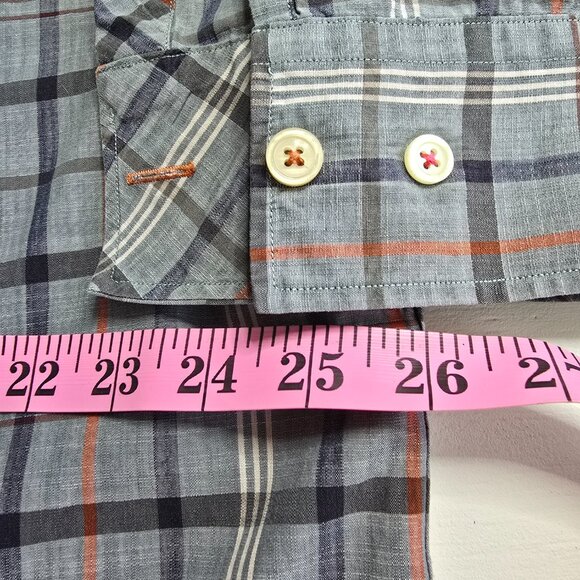 Tommy Bahama Men's Plaid Shirt Grey Size XL/TG - Picture 8 of 10